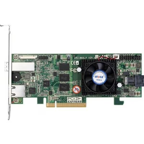 12G Sas 3.0/ Pci-E 3.0 X 8, 2Gb Cache, Low Profile Raid Card Supports, Areca, Mfr#: ARC-1883LP